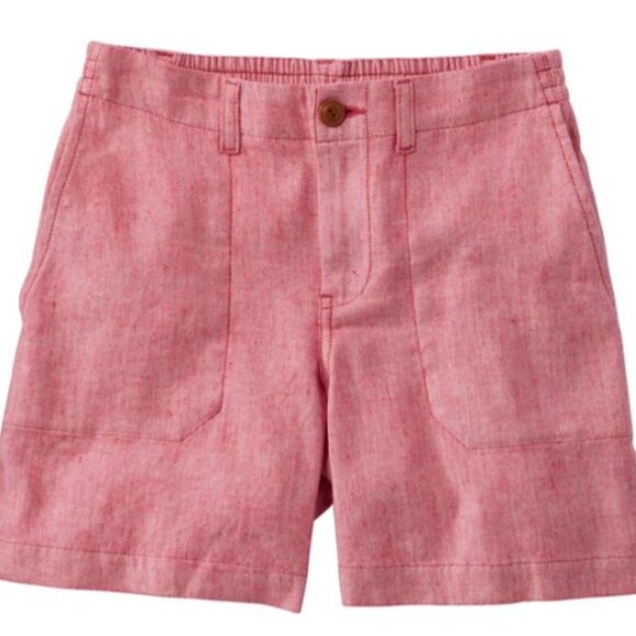 L.L. Bean Pants - L.L. Bean Shorts Linen Cotton Blend Red Size 6 Like New